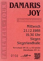 Ticket "Farewell-Konzert" 21.12.1988